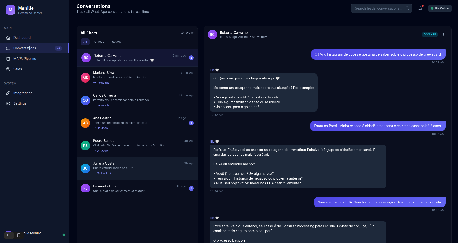 Chat de imigração